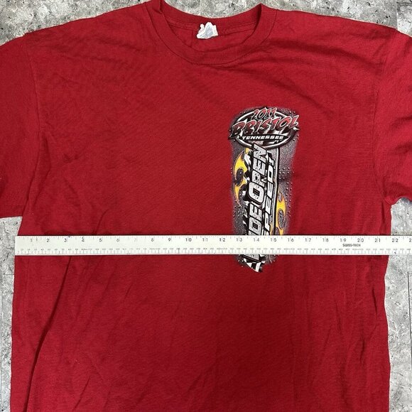Retro Bristol Nascar Shirt Mens XL Wide Open Seed 2011 Y2K Racing Red - Picture 5 of 6